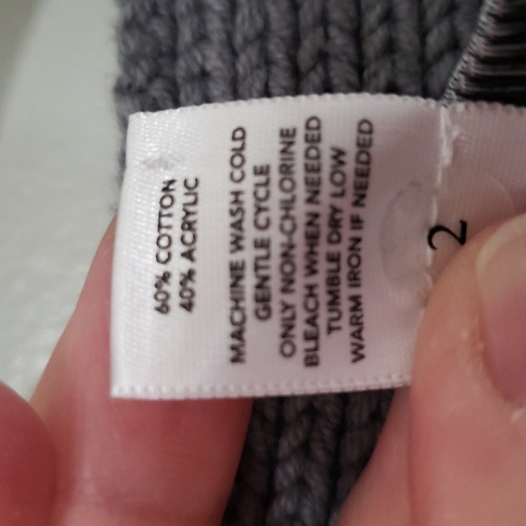 LOFT Women Cable Knit Cardigan Sweater Cap Sleeve Small Gray Pockets Buttons - Picture 7 of 13